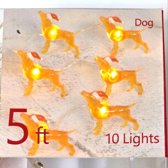 Shimmer Christmas Dog String Lights - 5ft - Picture 1 of 3